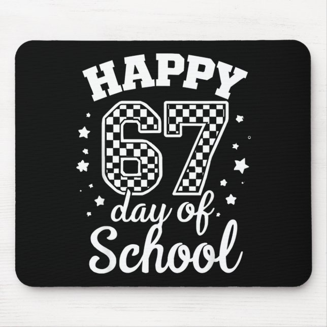 Happy 67th Day Of School Students Teacher Kids 100 Mousepad (Vorne)