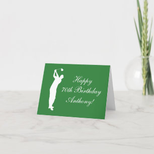 Happy 70. Geburtstag Golfer Sports Par Dankeskarte