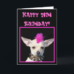 Happy 70th Birthday Chihuahua Punk greeting card Karte<br><div class="desc">Happy 70th Birthday Chihuahua Punk greeting card</div>