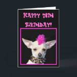 Happy 70th Birthday Chihuahua Punk greeting card Karte<br><div class="desc">Happy 70th Birthday Chihuahua Punk greeting card</div>