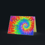 Happy 70th Birthday Groovy Tie-Dye Card Karte<br><div class="desc">"Happy 70th Birthday Groovy Tie-Dye Card" A contemporary version of a Sixties classic design. You can change and add to the text inside of the card.</div>