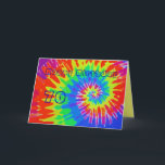 Happy 70th Birthday Groovy Tie-Dye Card Karte<br><div class="desc">"Happy 70th Birthday Groovy Tie-Dye Card" A contemporary version of a Sixties classic design. You can change and add to the text inside of the card.</div>