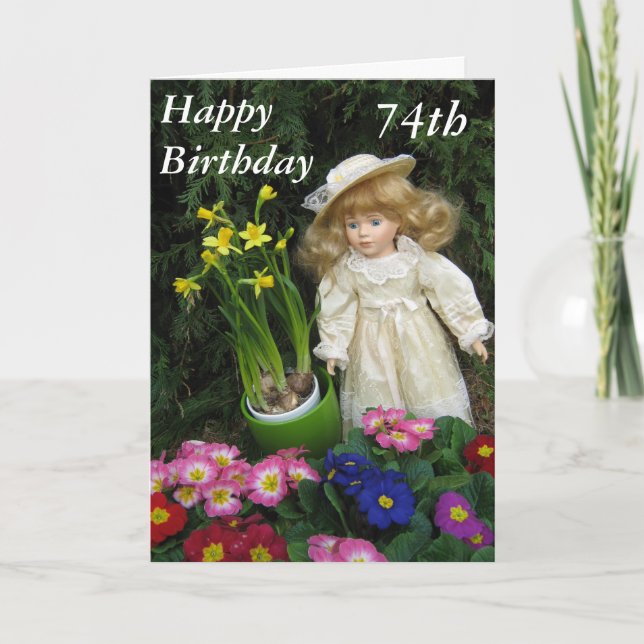 Happy 74. Geburtstagskarte Feiertagskarte (Vorderseite)