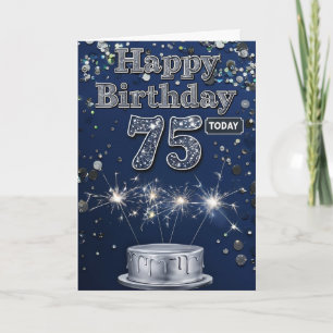 Happy 75. Geburtstagskarte Karte