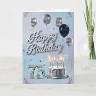 Happy 75. Geburtstagskarte Karte