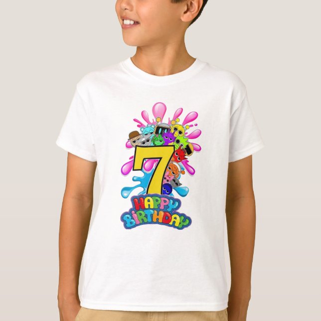 Happy 7th Birthday Sprunki - Simon Funbot Oren T-Shirt (Vorderseite)