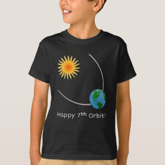Happy 7th Orbit Space Geburtstags-Shirt T-Shirt