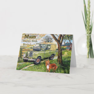 Happy 80. Geburtstagskarte für Mama Karte