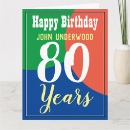 Happy 80. Geburtstagskarte Karte