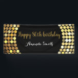 Happy 80th Birthday Banner Black and Gold Glitter<br><div class="desc">Happy 80th Birthday Banner for women or man. Black and Gold Glitter Birthday Party Banner. Gold Glitter Confetti. Black and White Stripes. Printable Digital. For further customization,  please click the "Customize it" button and use our design tool to modify this template.</div>