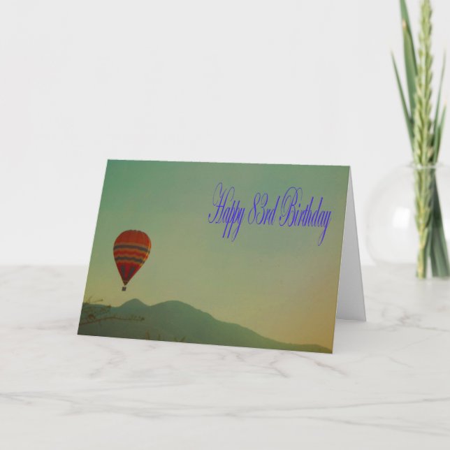Happy 83. Geburtstag Hot Air Ballon Karte (Vorderseite)