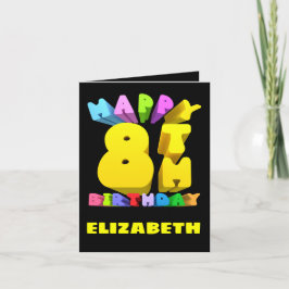 Happy 8. Geburtstagskarte Feiertagskarte