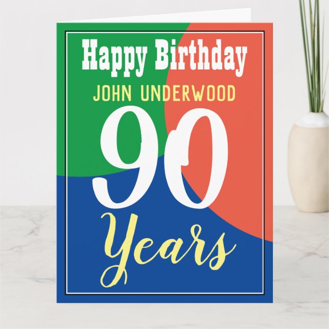 Happy 90. Geburtstagskarte Karte (Vorderseite)