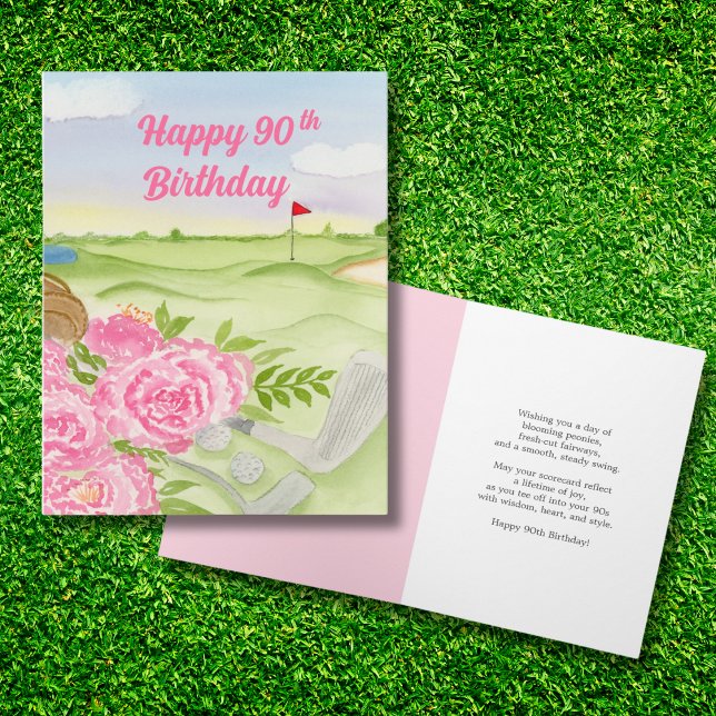 Happy 90. Geburtstagszenarien auf Golfplatz Karte (Von Creator hochgeladen)