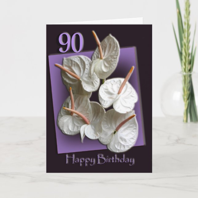 Happy 90th Birthday Greeting Card Karte (Vorderseite)