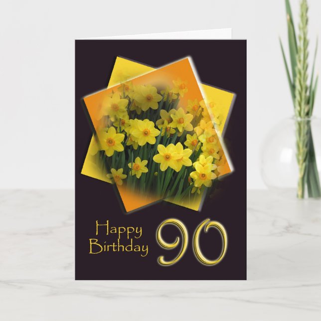 Happy 90th Birthday Greeting Card Karte (Vorderseite)