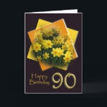 Happy 90th Birthday Greeting Card Karte<br><div class="desc">Eine einfache, aber elegante Karte zum Feiern eines 90. Geburtstages. Ich bin froh, eine meiner Karten für Sie anpassen zu können und Sets von Karten und Einladungen für Ihren besonderen Anlass zu erstellen.</div>