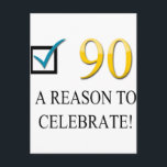 Happy 90th Birthday Postkarte<br><div class="desc">For those that are turning 80 on their birthday</div>