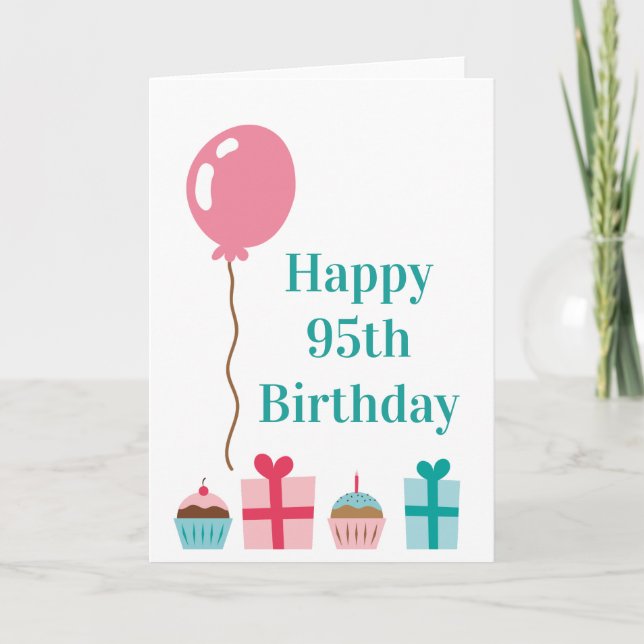 Happy 95. Geburtstag leergefeiert Karte (Vorderseite)