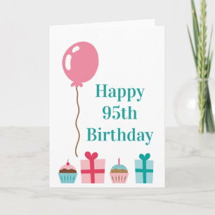 Happy 95. Geburtstag leergefeiert Karte