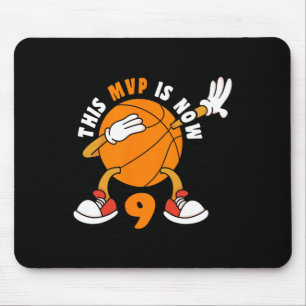 Happy 9 Geburtstag 9 Jahr alt Mvp Bysketbyll 9. Bi Mousepad