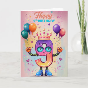 Happy 9. Geburtstagskarte Karte