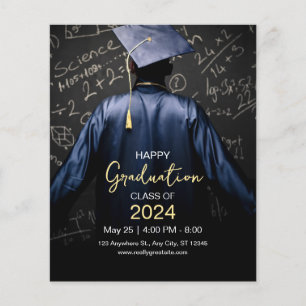 Happy Abschluss Einladung, Klasse 2024 Flyer