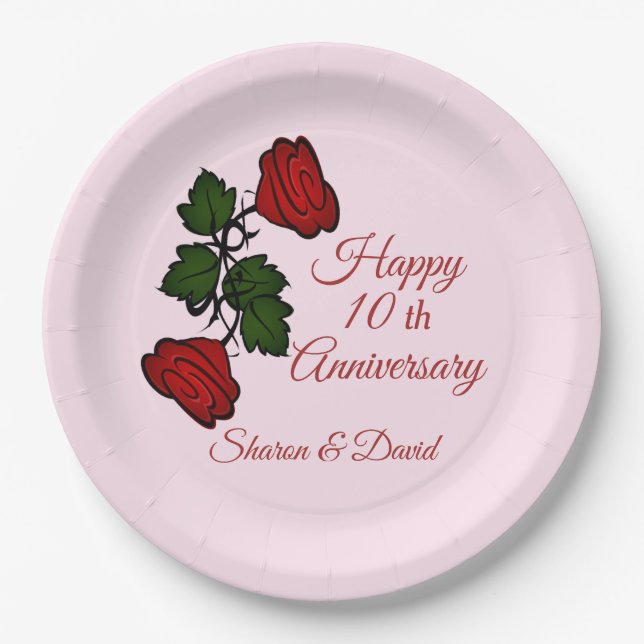Happy add Event Rote Rose Paper Teller (Vorderseite)
