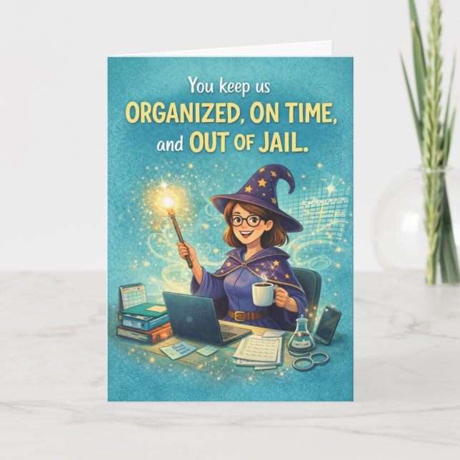 Happy Admin Pro Day - You're a Wizard! Karte (Vorderseite)