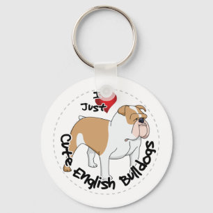 Happy Adorable Funny & Niedlich English Bulldog Hu Schlüsselanhänger