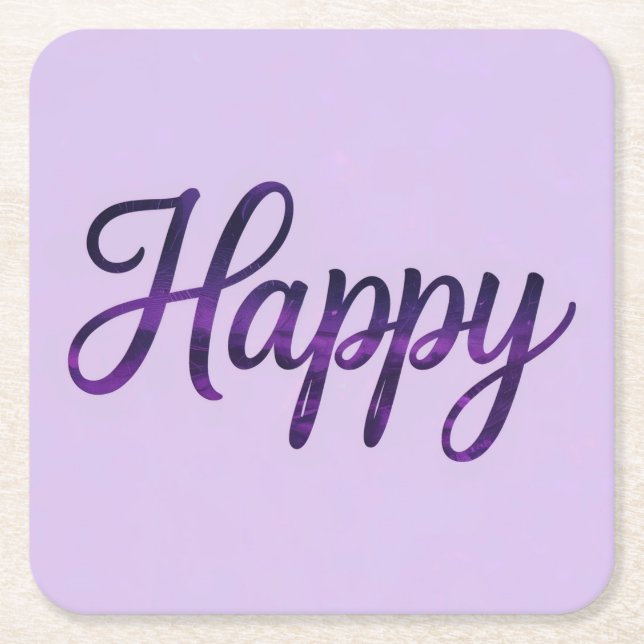 Happy Affirmation Untersetzer Set (Vorderseite)