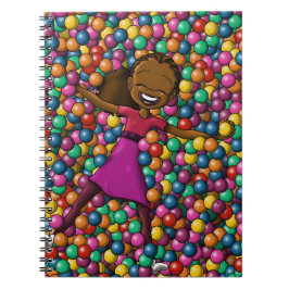 Happy African American Girl Notizblock