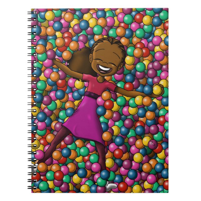 Happy African American Girl Notizblock (Vorderseite)