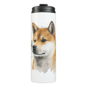 Happy Akita Dog Thermosbecher