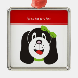 Happy alberne Welpendekoration Ornament Aus Metall