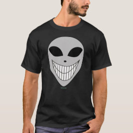 Happy Alien Smile Teeth Kosmische Science Fiction T-Shirt