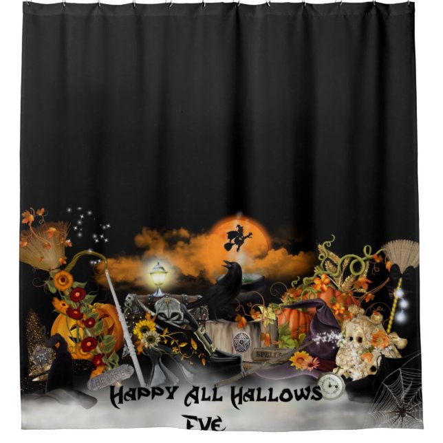 Happy All Hallows Eve Duschvorhang (Vorderseite)