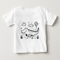 Happy Alligator mit Balloon - Niedliches Kinderzim
