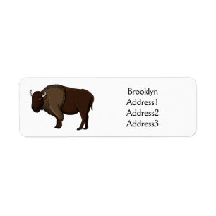 Happy American Bison Buffalo Illustration