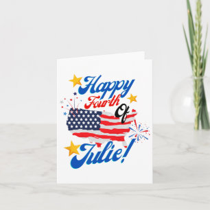 Happy Amerikanische Unabhängigkeitstag Julie 4. Un Karte