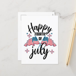 Happy Amerikanische Unabhängigkeitstag Patriotic Feiertagspostkarte