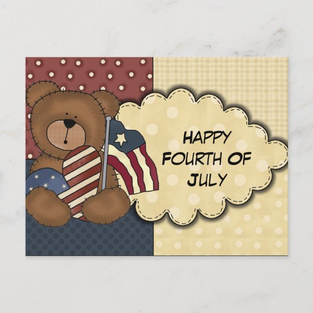 Happy Amerikanische Unabhängigkeitstag Postcard Postkarte (Vorderseite)