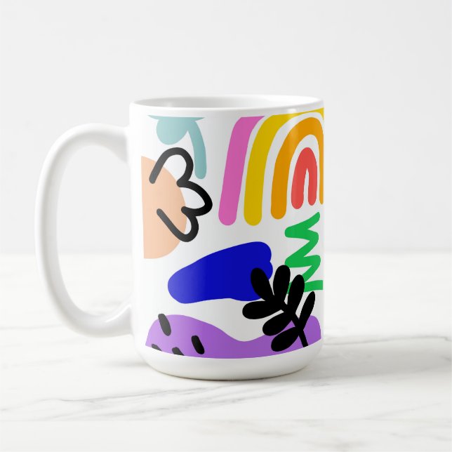 Happy and colorful abstract designs kaffeetasse (Links)