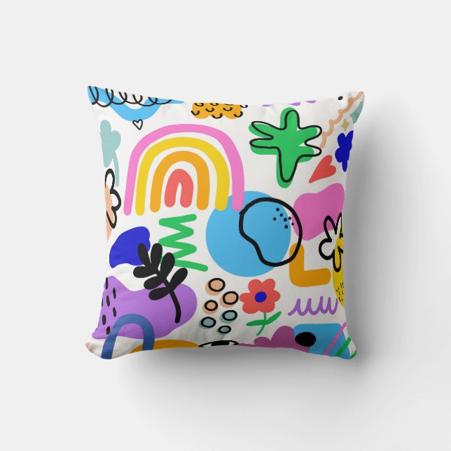 Happy and colorful abstract designs kissen (Vorderseite)