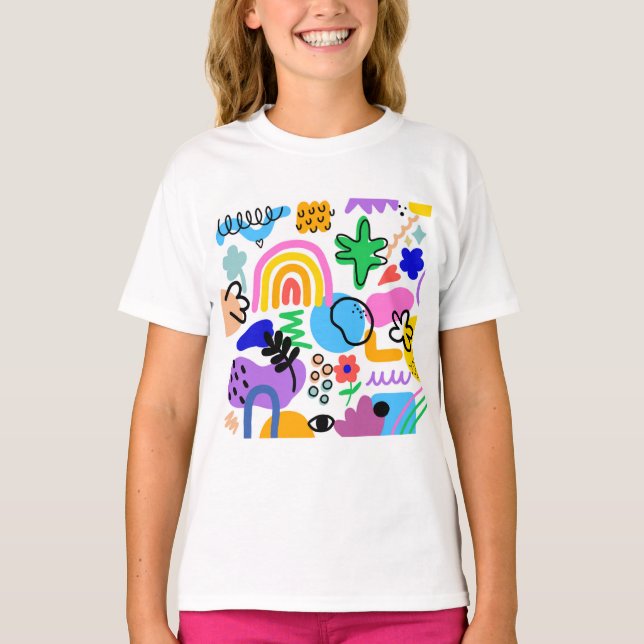 Happy and colorful abstract designs T-Shirt (Vorderseite)