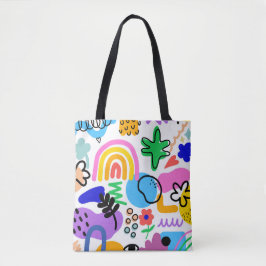 Happy and colorful abstract designs tasche