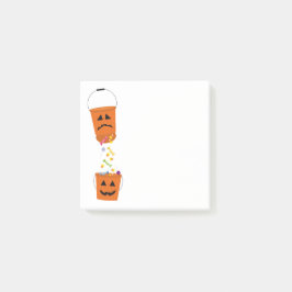 Happy and Sad Halloween Buckets Post-it Klebezettel