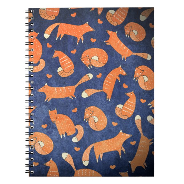 Happy-animal-fox-Muster Notizblock (Vorderseite)