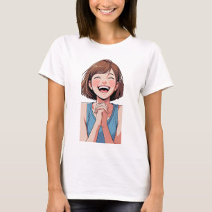 Happy Anime Aesthetic Vector T-Shirt