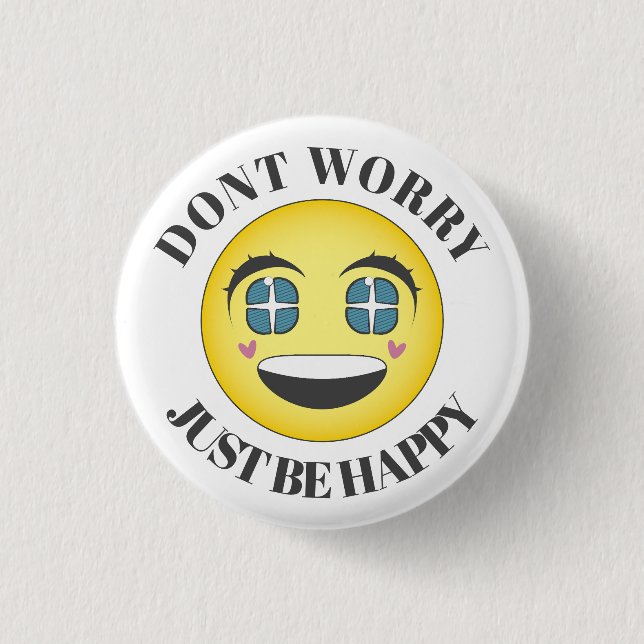 Happy Animes Gesicht Button (Vorderseite)